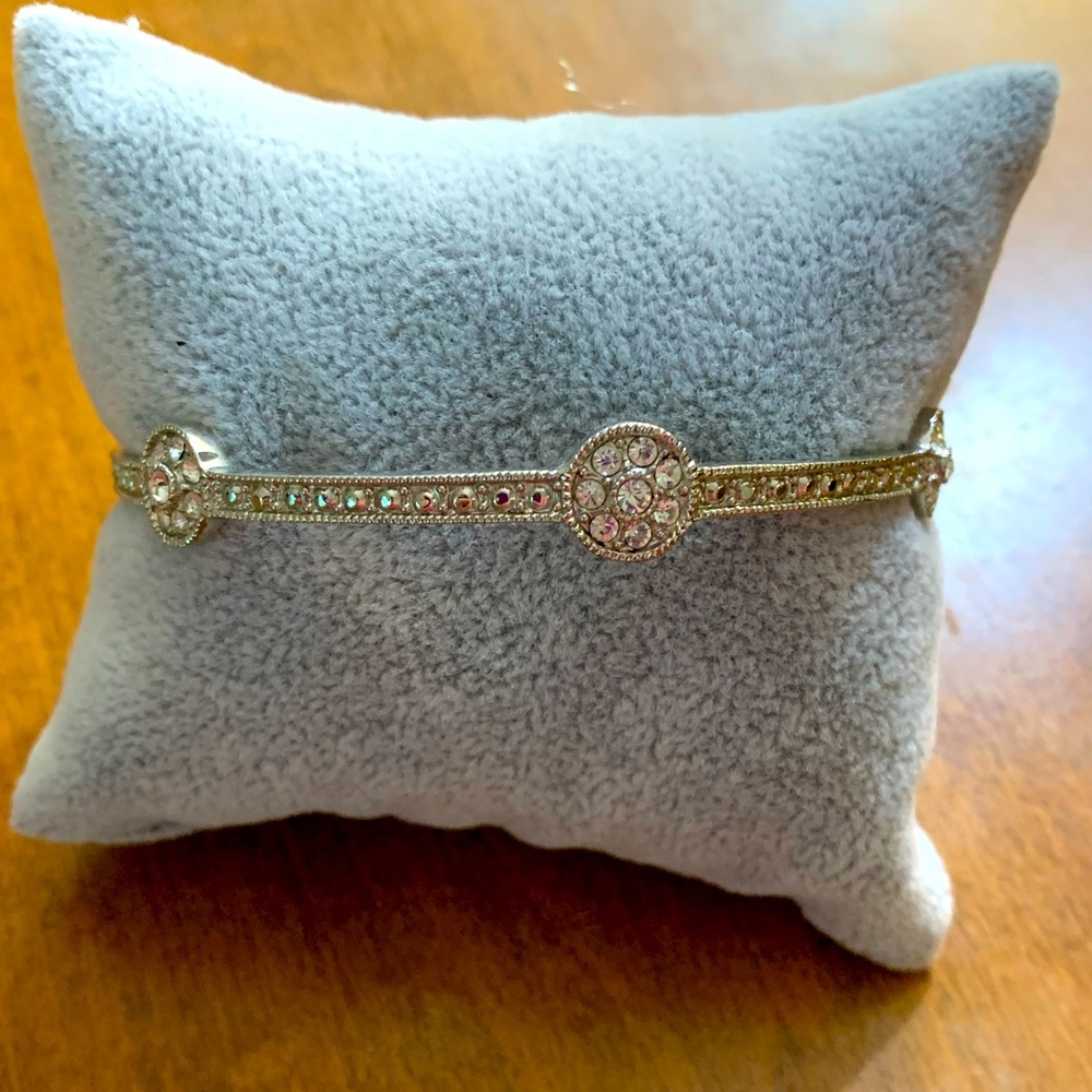 Silver Rhinestone Bangle